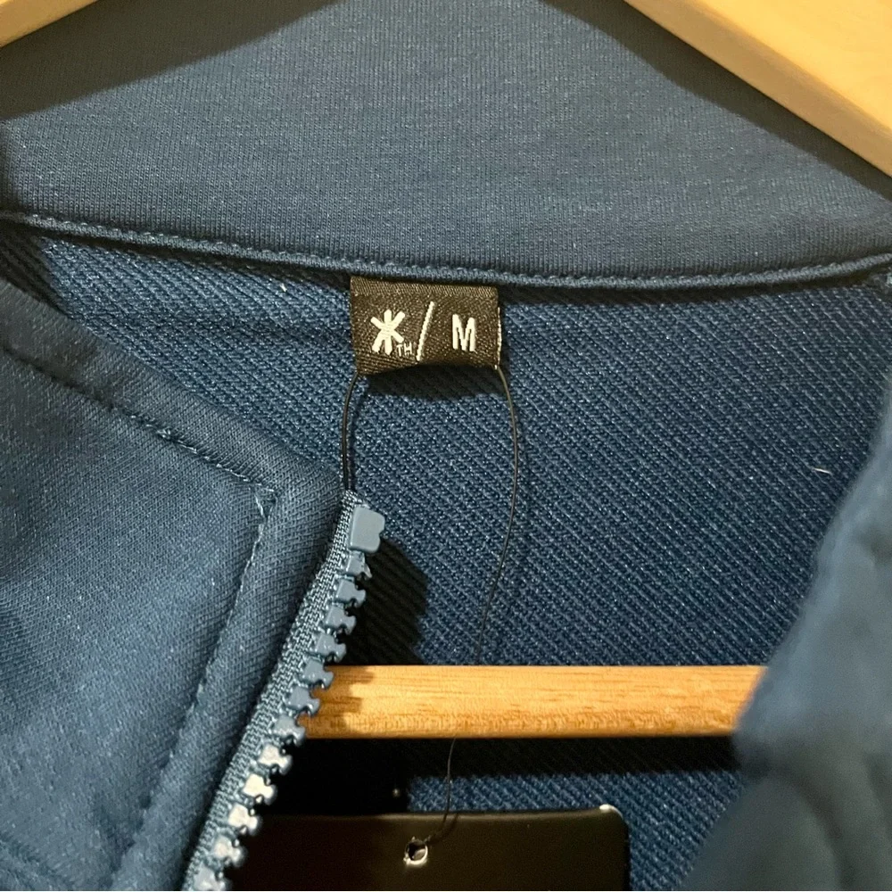 Klew Mens‎ / Unisex Quarter Zip Pullover Medium Dark Teal Blue Activewear NWT - Picture 3 of 10